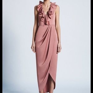 NWT Shona Joy Plunge Frill Draped Dress